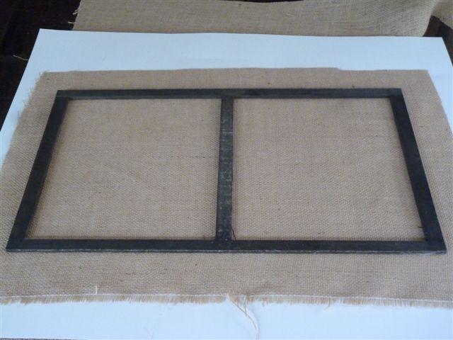 frame with grill cloth cut to size